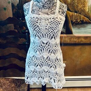 ✨💖 White Crochet Tank Tunic 💖